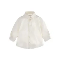 Little Boy's Stretch Poplin Adjustable Long Sleeve Shirt