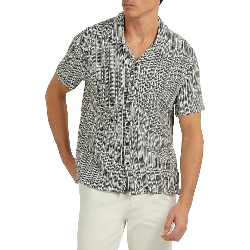 Mojave Jacquard Stripe Knit Shirt