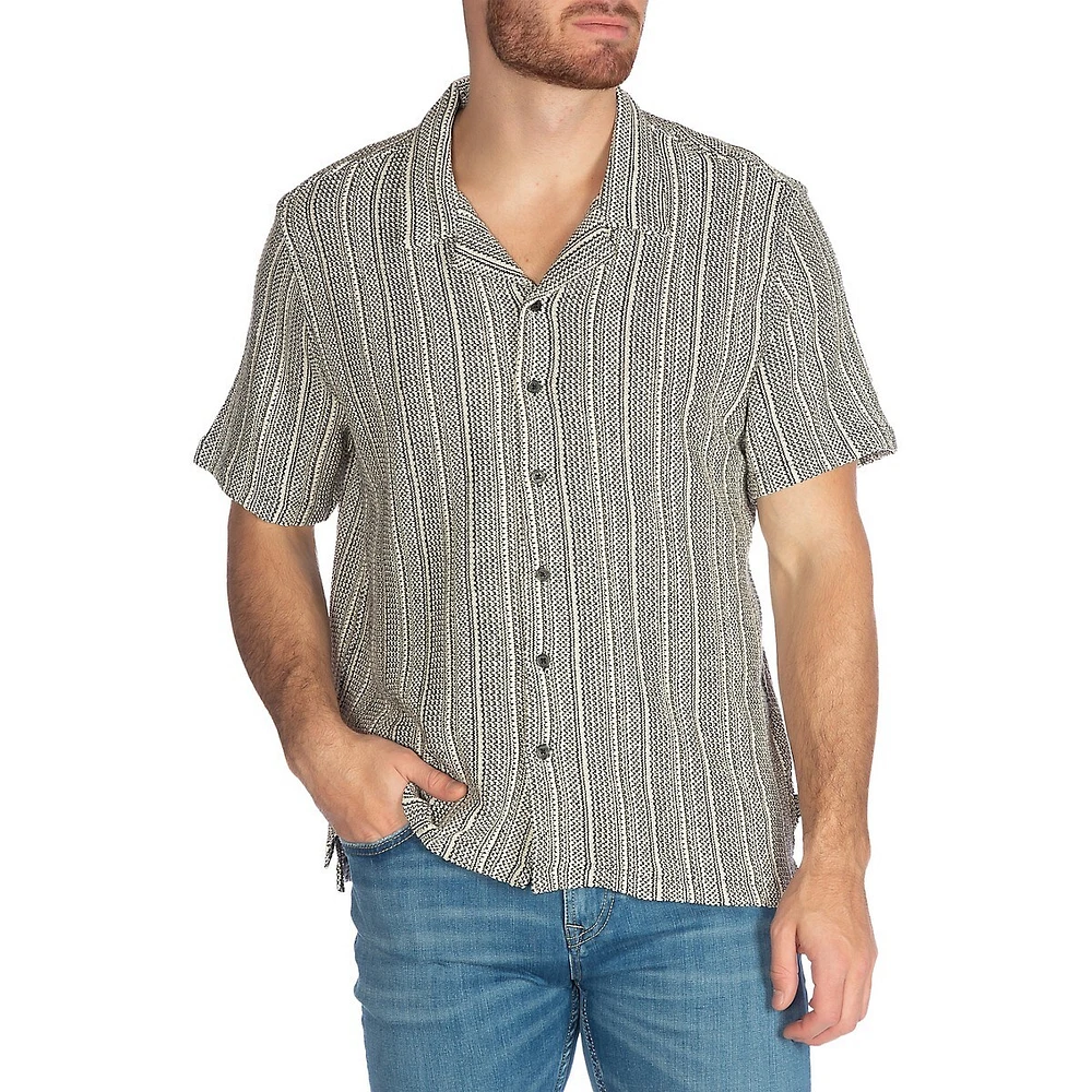 Mojave Jacquard Stripe Knit Shirt