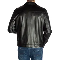 District Faux Leather Zip Jacket
