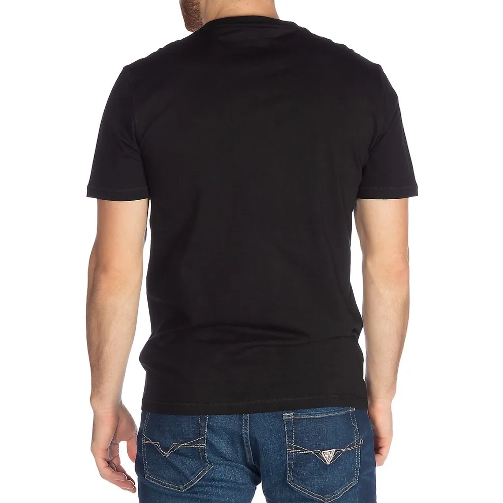 Slim-Fit Flocked Logo Printe T-Shirt