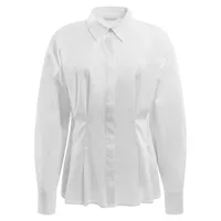 Long-Sleeve Agata Corset Solid Shirt