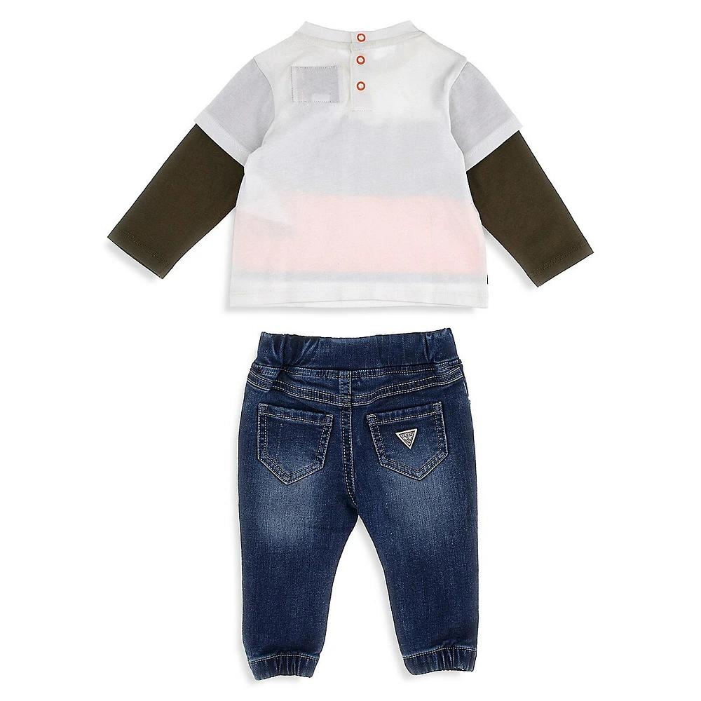 Baby Boy's Top and Denim Pant Set