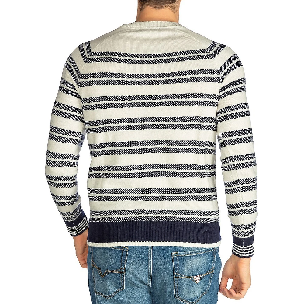 Adam Raglan Long-Sleeve Striped Sweater