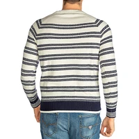Adam Raglan Long-Sleeve Striped Sweater