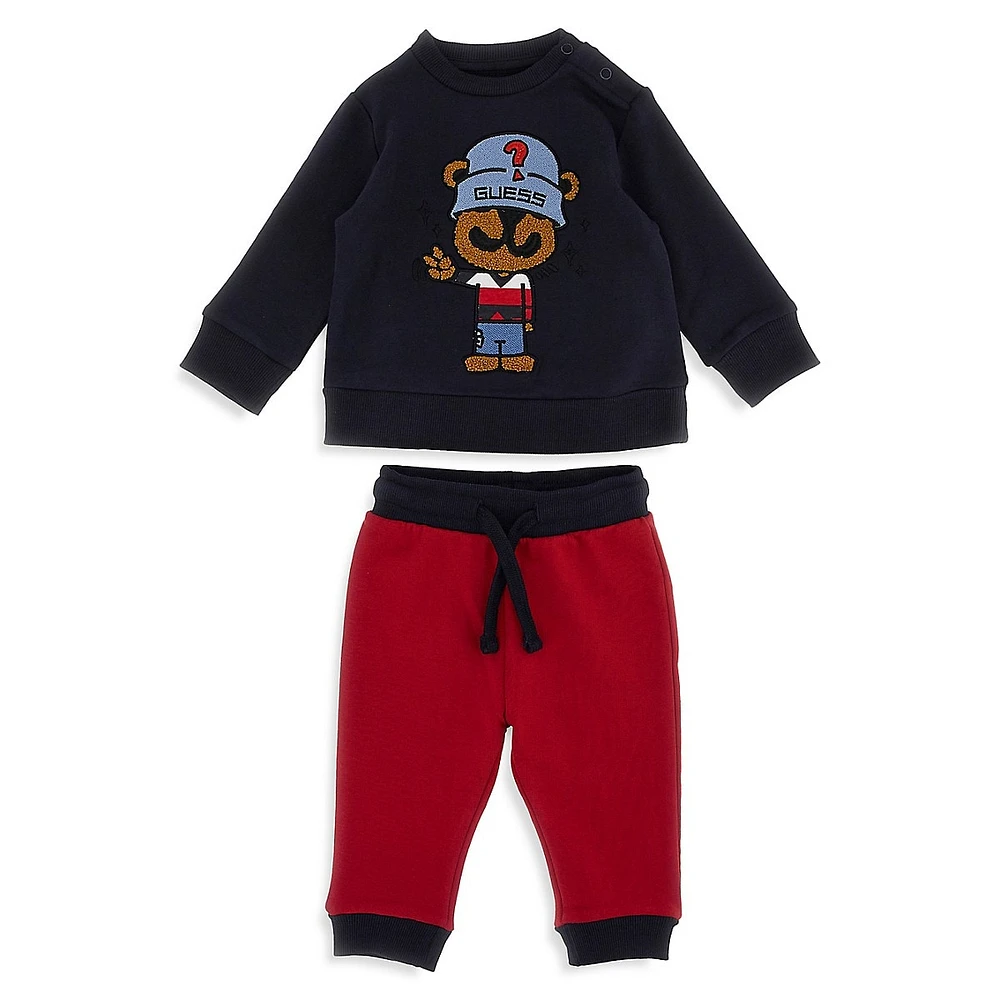 Guess Kid's Long Sleeve Active Top And Pants Set