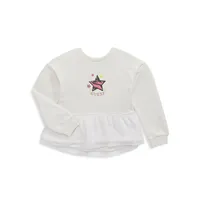 Little Girl's Logo Star Peplum Top