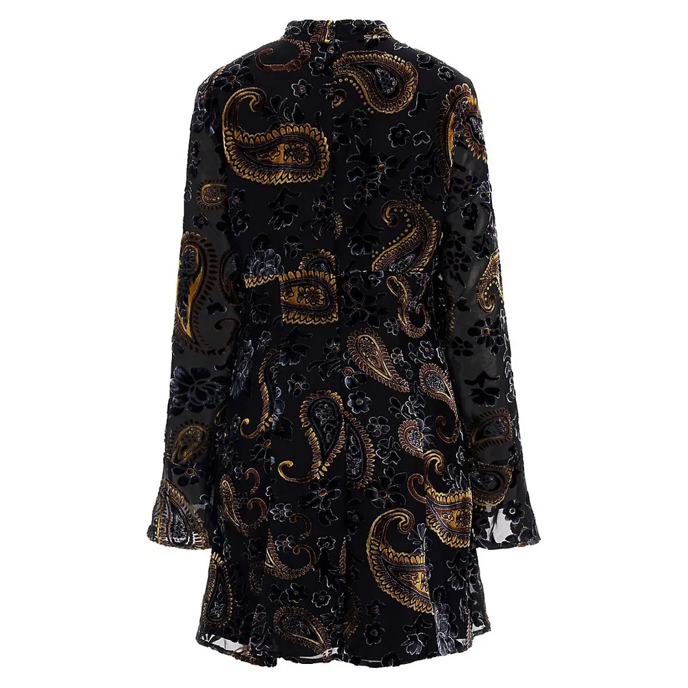 Long Sleeve Marina Paisley Dress