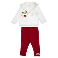 Baby Girl's Long Sleeve T-Shirt and Leggings Set