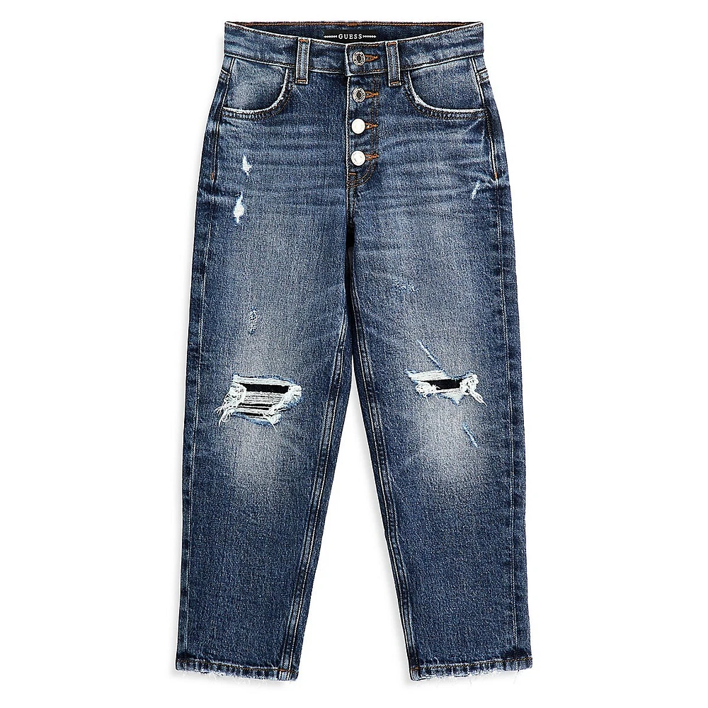 Girl's Denim Straight Pants