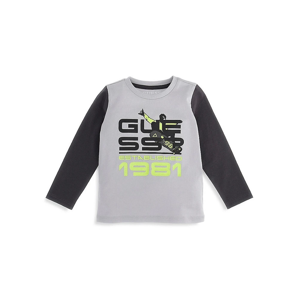 Little Boy's Long Sleeve Board Top