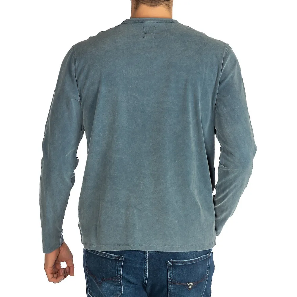 Mateo Washed Crewneck Long-Sleeve T-Shirt