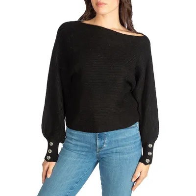 Long Sleeve Button Cuff Isadora Sweater