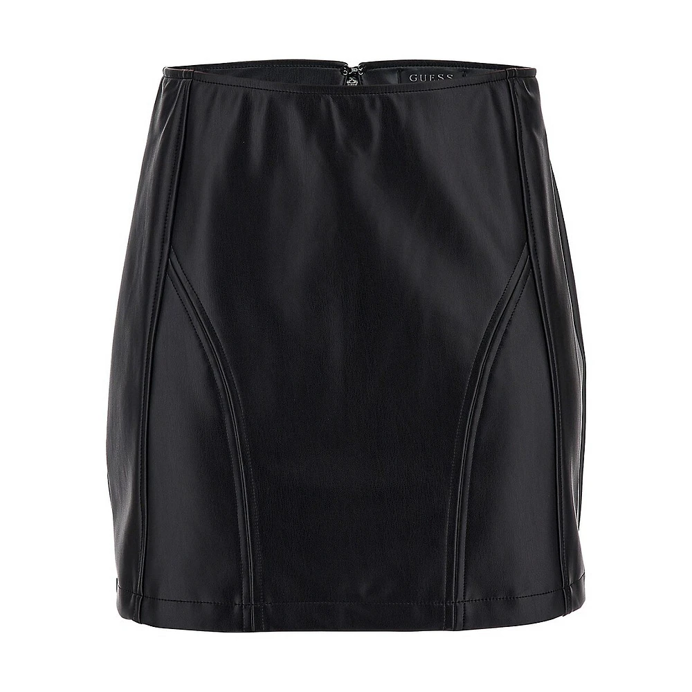 Zue Vegan Leather Mini Skirt