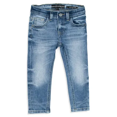 Little Boy's Skinny-Fit Washed Jeans