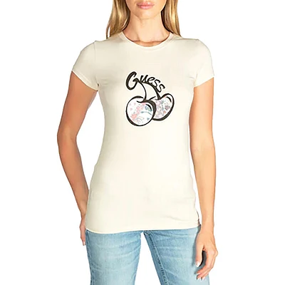 Quilt Cherry Print Logo T-Shirt