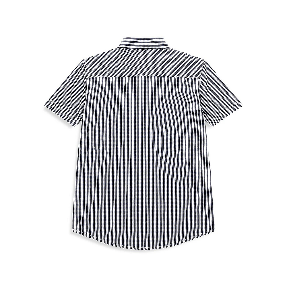 Little Boy's Organic Cotton Gingham Shirt