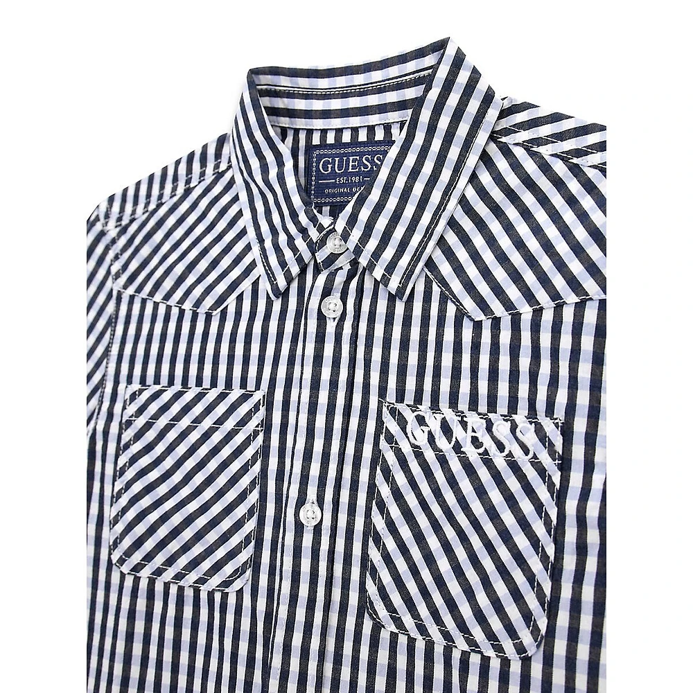 Little Boy's Organic Cotton Gingham Shirt