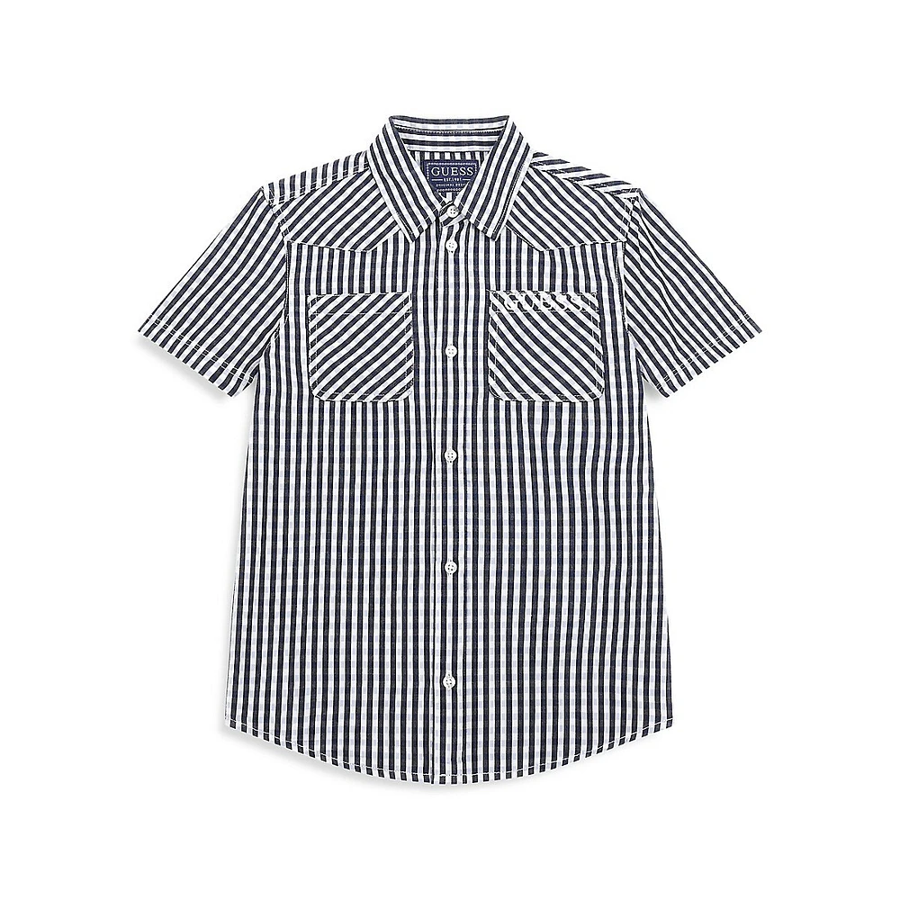 Little Boy's Organic Cotton Gingham Shirt