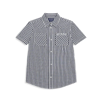 Little Boy's Organic Cotton Gingham Shirt