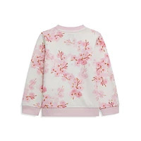 Little Girl's Crewneck Cherry Blossom Sweatshirt