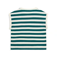 Girl's Eco Stripe Patch Logo Sleeveless Top