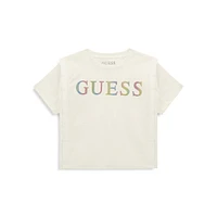 Girl's Glitter Rainbow Boxy T-Shirt