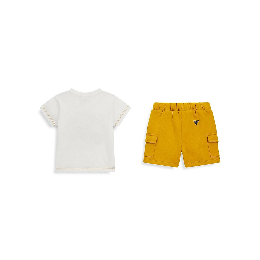 Baby Boy's 2-Piece T-Shirt & Cargo Shorts Set