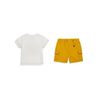 Baby Boy's 2-Piece T-Shirt & Cargo Shorts Set