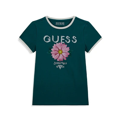Girl's Ringer Flower T-Shirt
