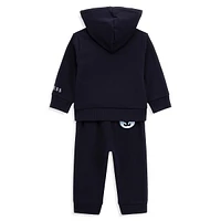 Baby Boy's Guess Eco 2-Piece Teddy Active Set