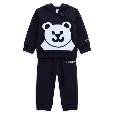 Baby Boy's Guess Eco 2-Piece Teddy Active Set