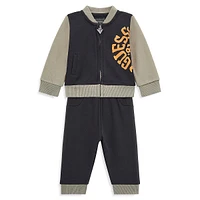 Baby Boy's Guess Eco 2-Piece Zip-Up Active Set