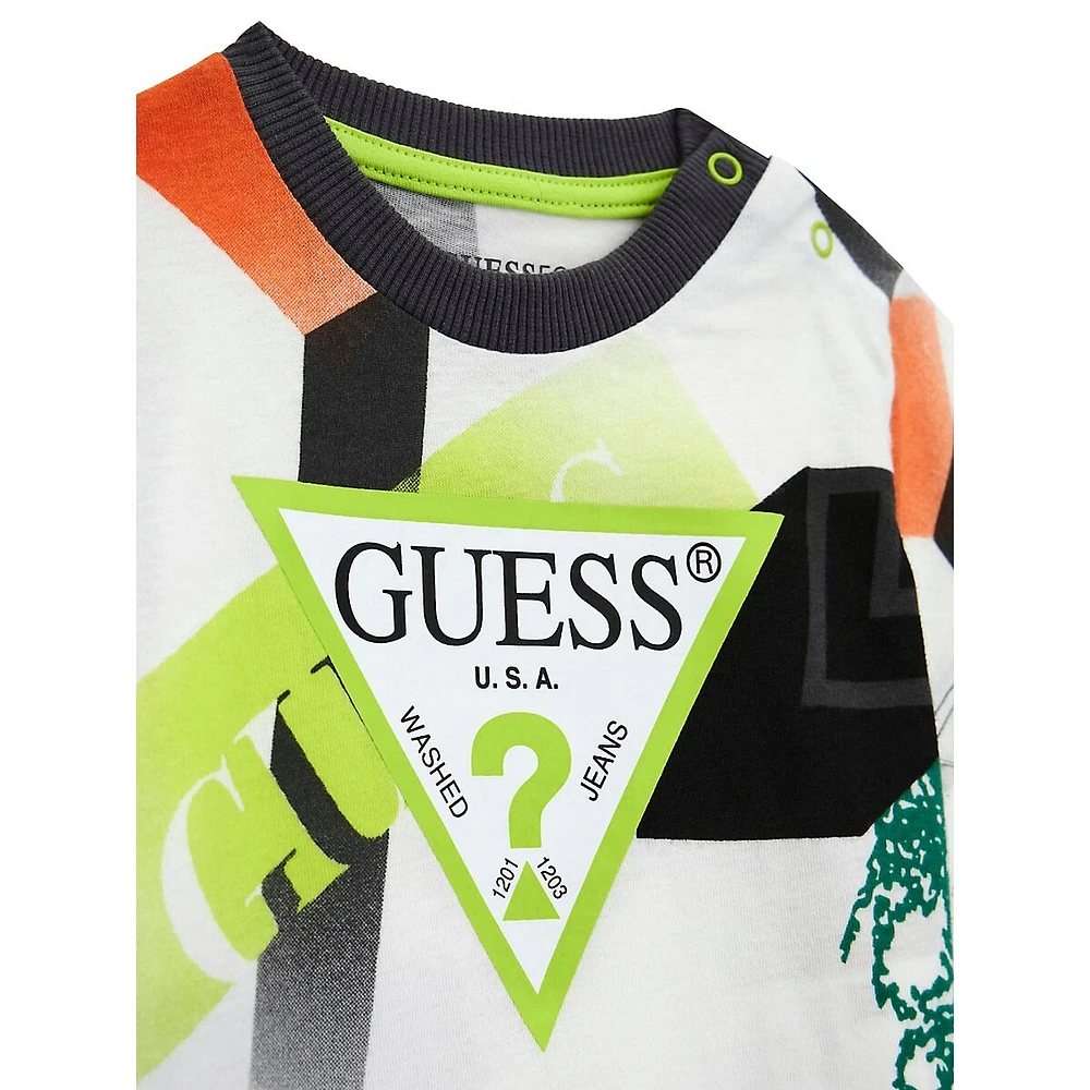 Little Boy's Guess Eco Geometric-Print T-Shirt