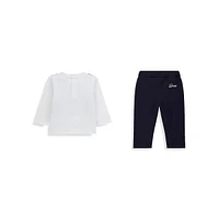 Baby Boy's Ceremony Suit-Look Shirt & Pants Set