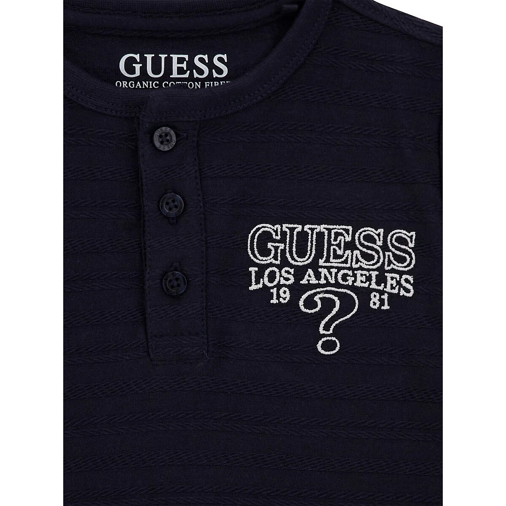 Little Boy's Guess Eco Henley T-Shirt