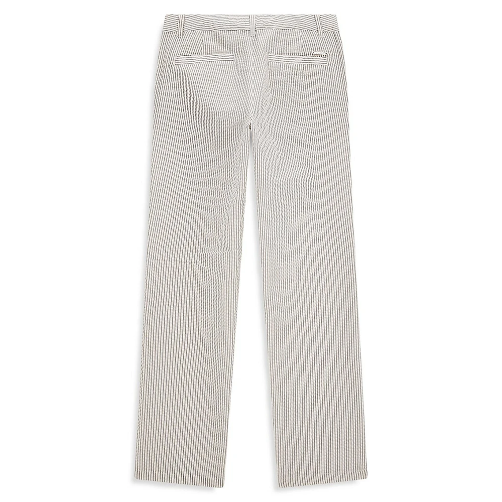 Pantalon habillé en seersucker pour garçon