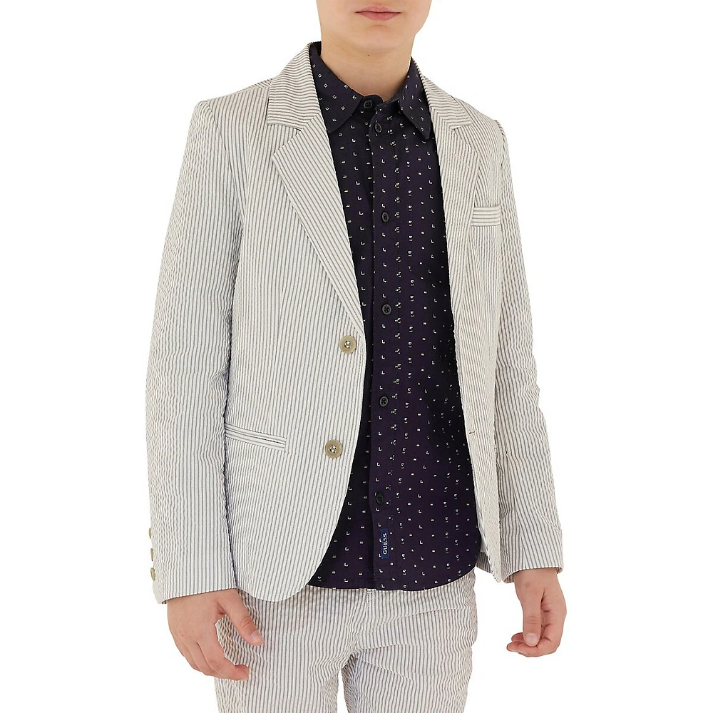 Blazer de cérémonie en seersucker