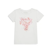 Little Girl's Eco Floral Logo T-Shirt