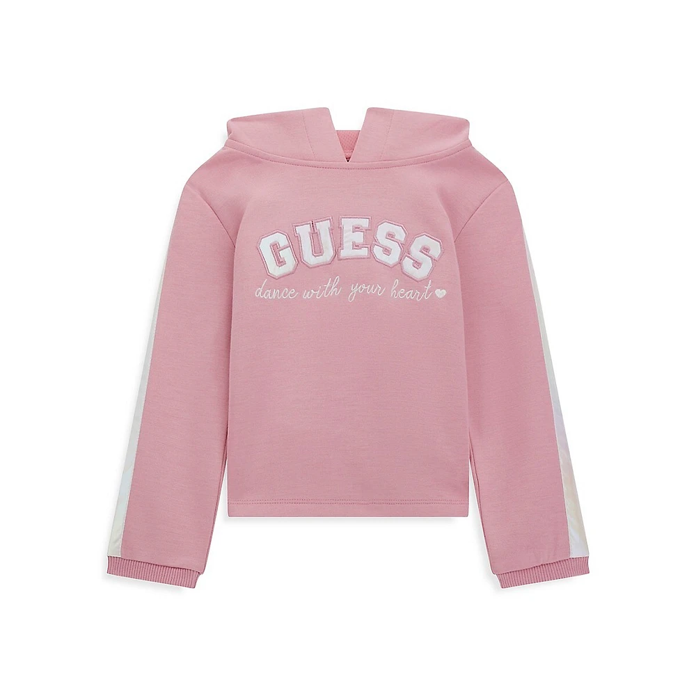 Little Girl's Logo Hooded Popover Top