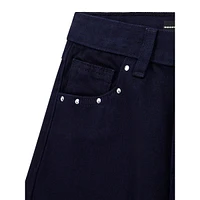 Girl's 90's Wide-Leg Blackened Blue Jeans