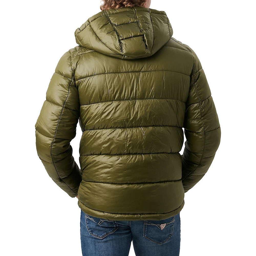 Adam Quilted Hooded Zip Puffer Jacket