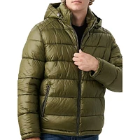 Adam Quilted Hooded Zip Puffer Jacket