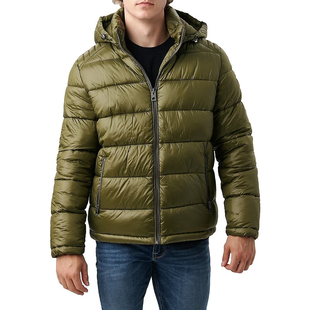 Adam Quilted Hooded Zip Puffer Jacket