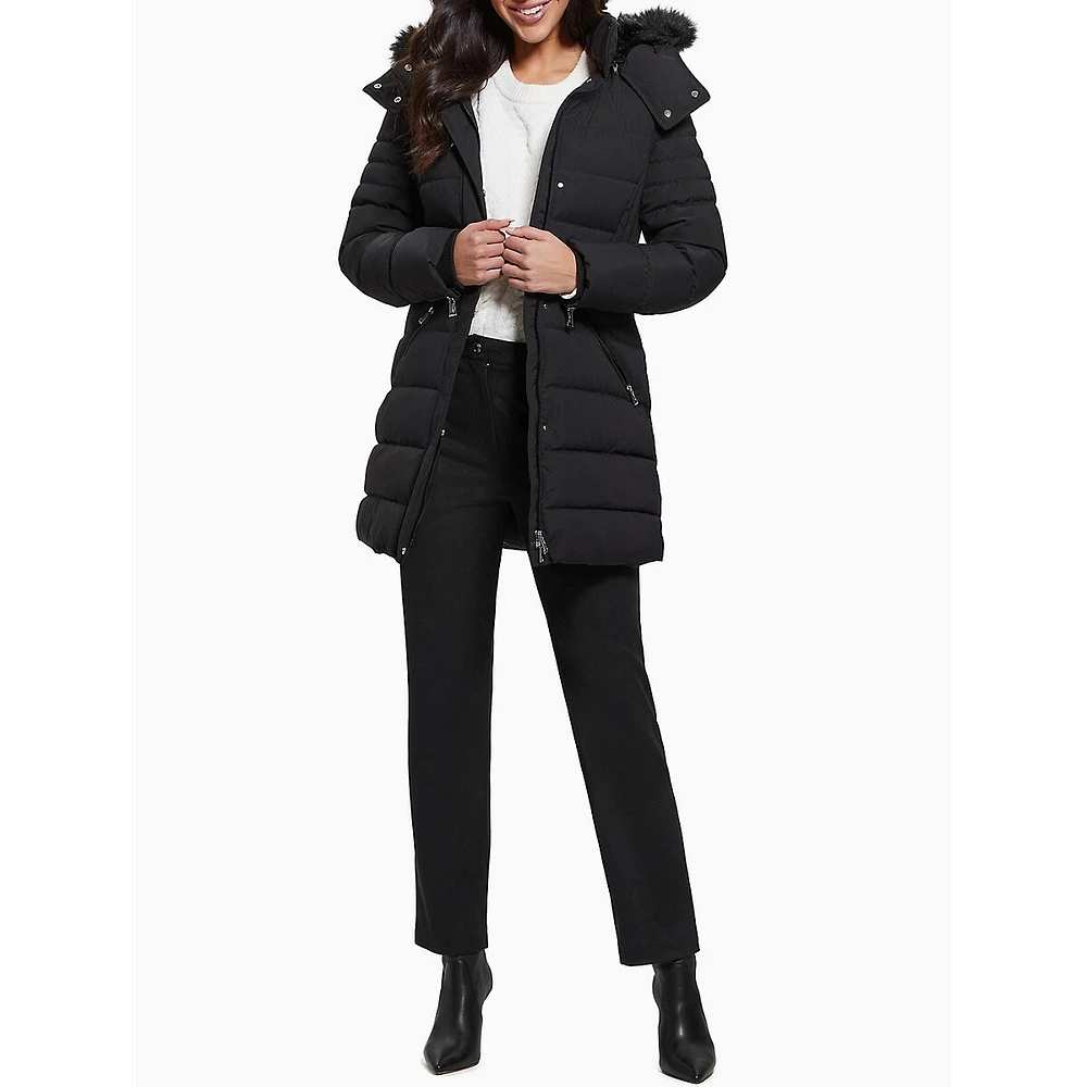 Calgary Faux Fur-Trimmed Puffer Jacket