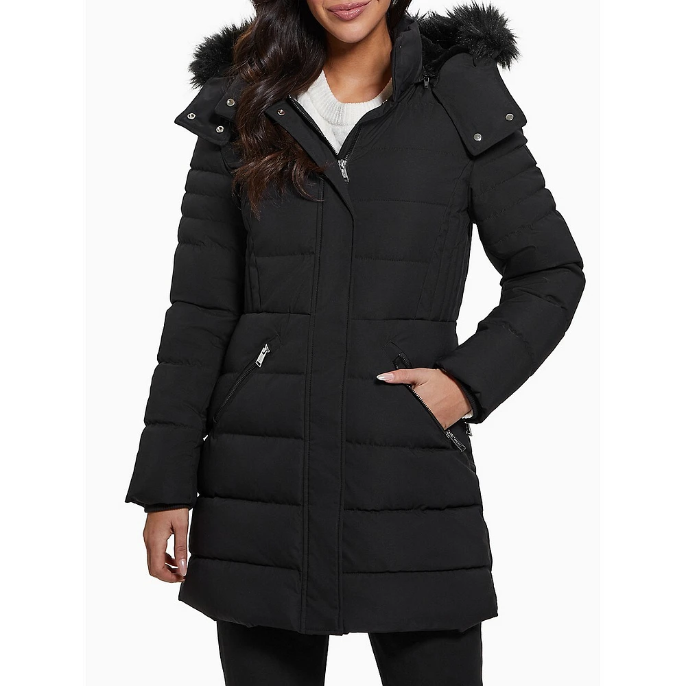 Calgary Faux Fur-Trimmed Puffer Jacket