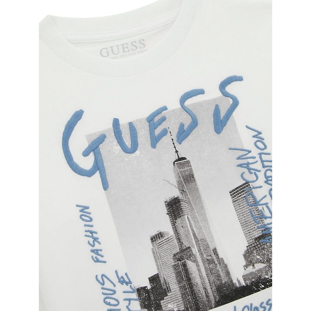 T-shirt à manches longues pour garçon avec imprimé graphique NYC