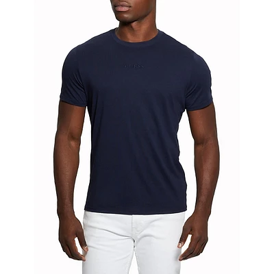 Embroidered Pima Crewneck T-Shirt