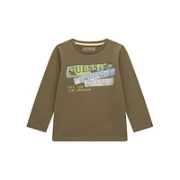 Little Boy's Organic Cotton-Blend Screen Print Long-Sleeve T-Shirt