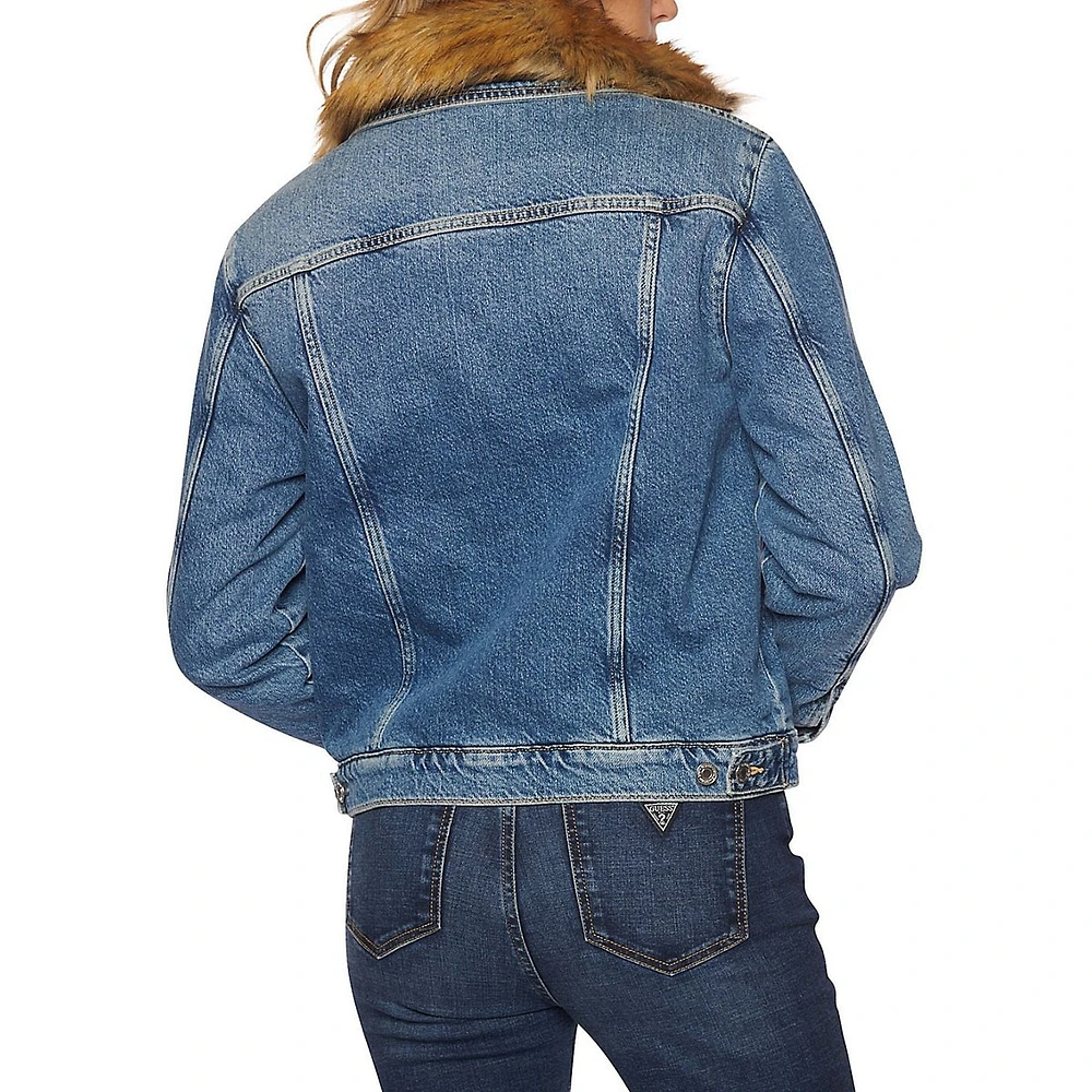 Gilda Denim & Faux Fur Jacket